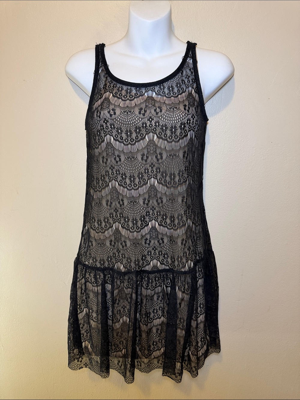 Charlotte Russe Black Sheer Lace Chemise